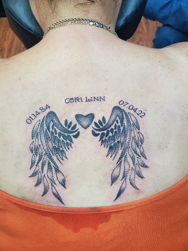 Explore female tattoo placement ideas, creative tattoo ideas in Cocoa, available at Rorschach Tattoo Shop and Piercing Studio