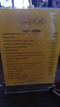 Menu du Mc Côté à La Plagne-Tarentaise