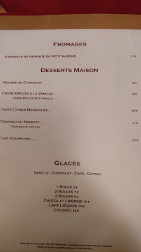 Le Bagatelle à Saint-Tropez menu