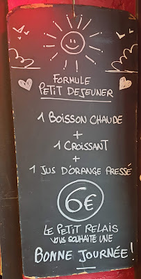 Le petit relais à Paris menu
