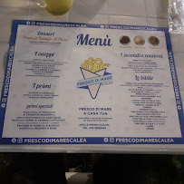 Carte du Fresco di Mare - Cuoppi e Specialità di Mare à Scalea