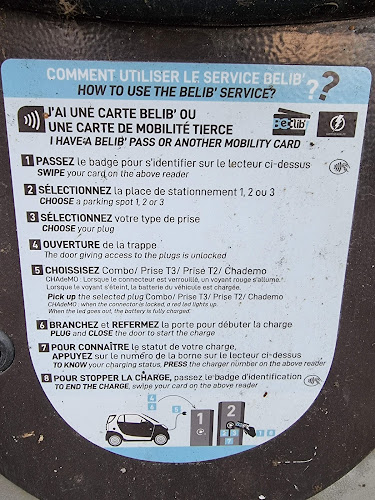 Borne de recharge de véhicules électriques Belib Station de recharge Paris