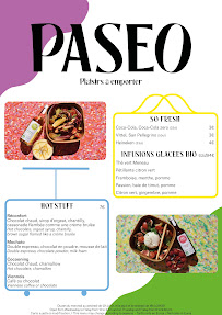 Restaurant PASEO à Antibes (le menu)