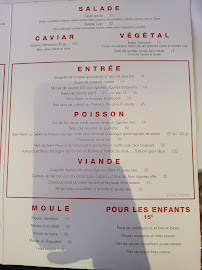 Restaurant Café de l’Ouest à Saint-Malo (le menu)