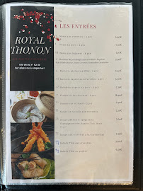 Restaurant chinois Royal Thonon à Thonon-les-Bains (le menu)