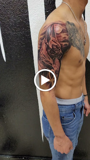 Explore traditional neck tattoo ideas, creative tattoo ideas in Hereford, available at Slow Pain Tattoo Body Art Studio