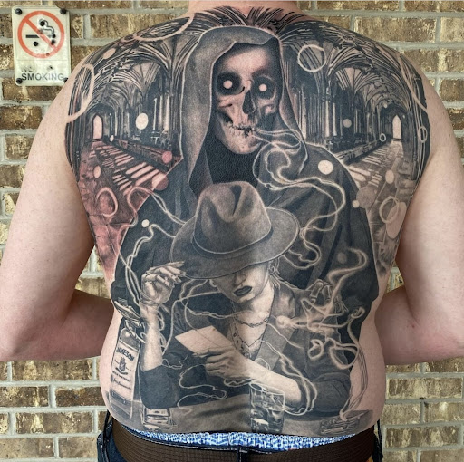 Explore calf tattoo ideas men, creative tattoo ideas in Warrenville, available at UpRise Tattoos