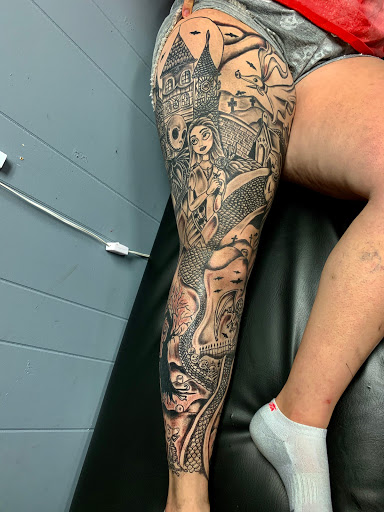 Explore ocean sleeve tattoo ideas, creative tattoo ideas in Gadsden, available at Zekez Inkz Tattoos & Piercings