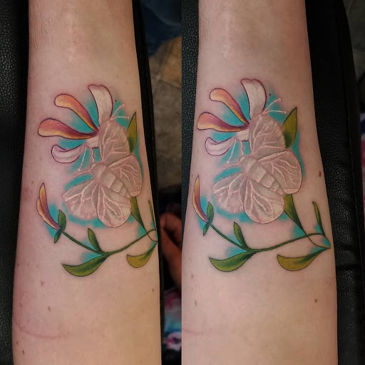 Explore back of the arm tattoo ideas, creative tattoo ideas in Caldwell, available at Blue Ring Studio Tattoo & Piercing