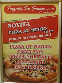 Pizzeria da Franco dal 1975 à Cosenza menu