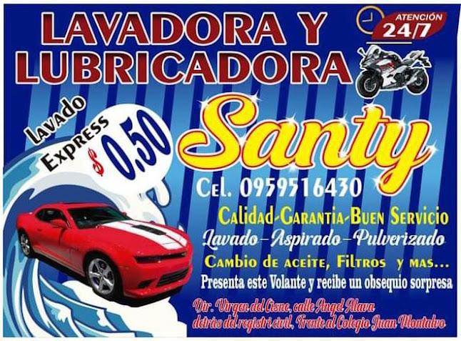 Lavadora y lubricadora santy