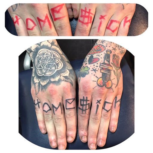 Explore under chin tattoo ideas, creative tattoo ideas in Barberton, available at Magic City Tattoo Company