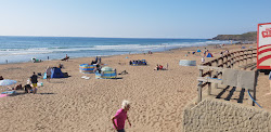 Photo de Widemouth beach avec rivage droit, long