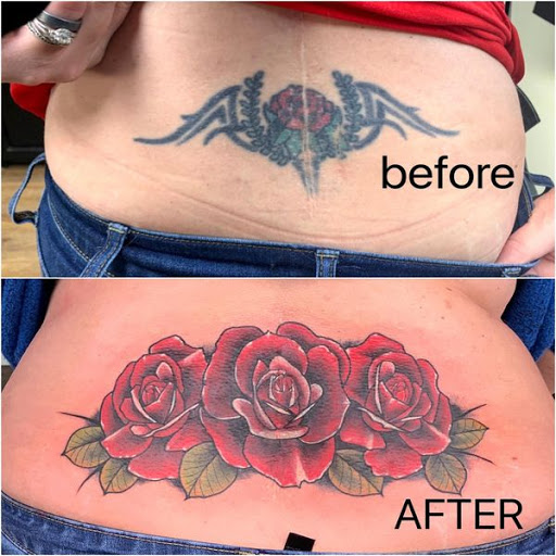 Explore straight edge tattoo ideas, creative tattoo ideas in Canton, available at Couture Tattoo and Body Piercing