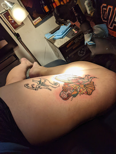 Explore simple goth tattoo ideas, creative tattoo ideas in Riverbank, available at Soulpatch Tattoos