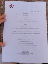Menu / carte de Solder Agriturismo à Corno di Rosazzo