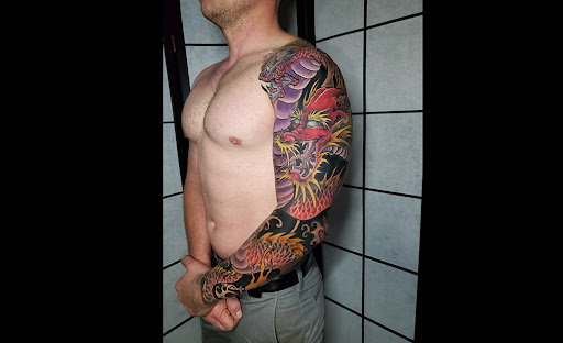 Explore mystical tattoo ideas, creative tattoo ideas in Tea, available at Red Arbor Tattoo