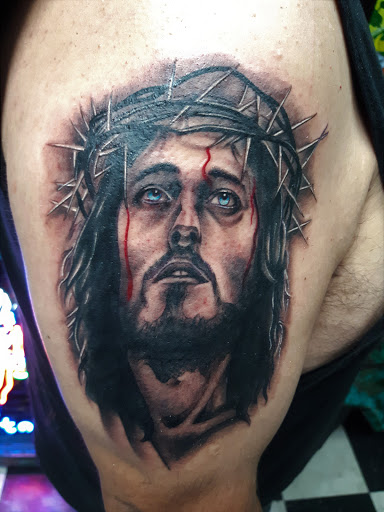 Explore half arm tattoo ideas, creative tattoo ideas in Arlington, available at The Chosen One Ink