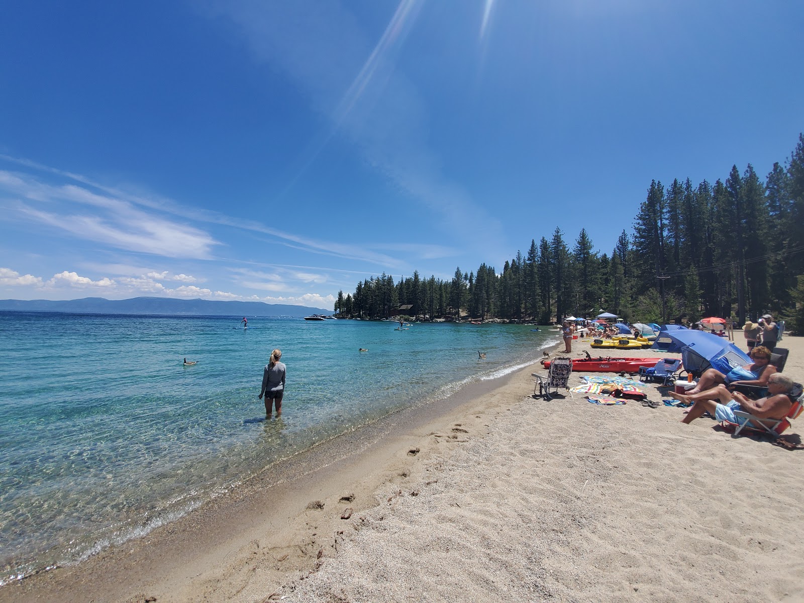 Photo of Meeks Bay Beach with turquoise pure water surface