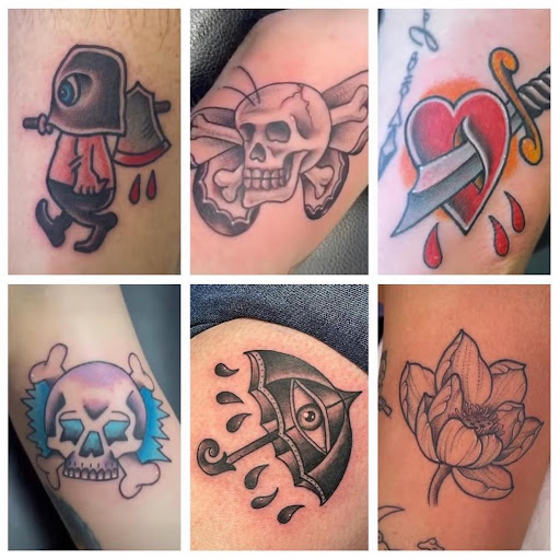 Explore flame tattoo ideas, creative tattoo ideas in Dallas, available at Cedar Springs Tattoo & Piercing