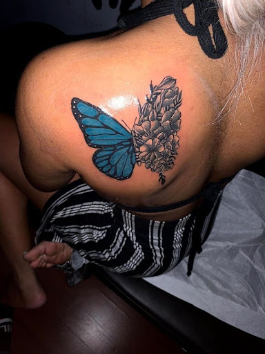 Explore inner bicep tattoo ideas, creative tattoo ideas in Elko, available at Tom Custom Tattoos and Body Piercing Studio