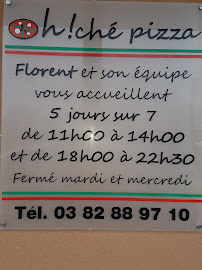 Menu du Pizzeria Tabouret (Oh! ché pizza) à Metzervisse