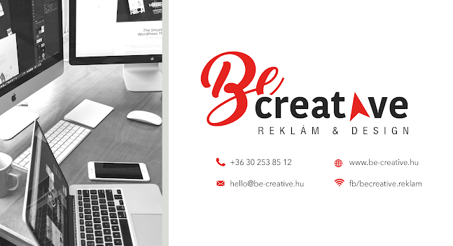 Nyitvatartás: BE-creative • reklám & design // arculattervezés, logótervezés, webdesign, reklámgrafika, grafikai stúdió, design studio