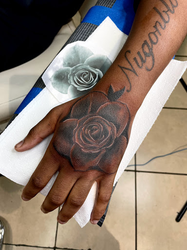 Explore black and gray tattoo sleeve ideas, creative tattoo ideas in Augusta, available at Excalibur Art Collective