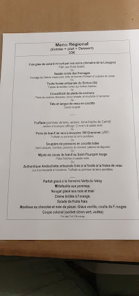 Restaurant Le Kitchen à Clermont-Ferrand (le menu)