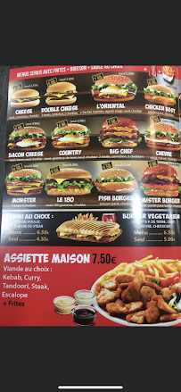 Mister burger à Fismes menu