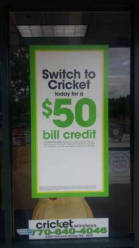 Cell Phone Store «Cricket Wireless Authorized Retailer», reviews and photos, 8465 Holcomb Bridge Rd #620, Alpharetta, GA 30022, USA