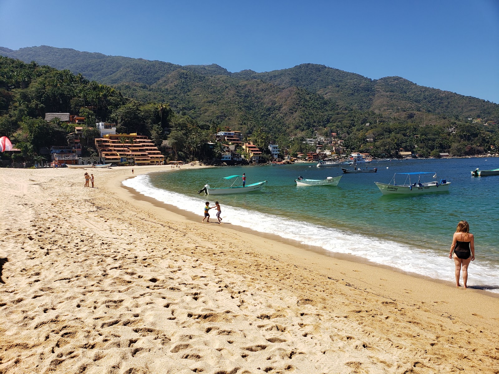 Yelapa beach的照片 带有轻质细卵石表面