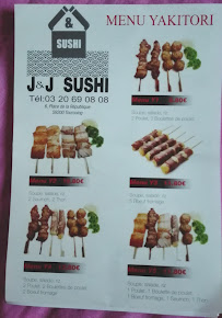 J&J Sushi à Tourcoing menu
