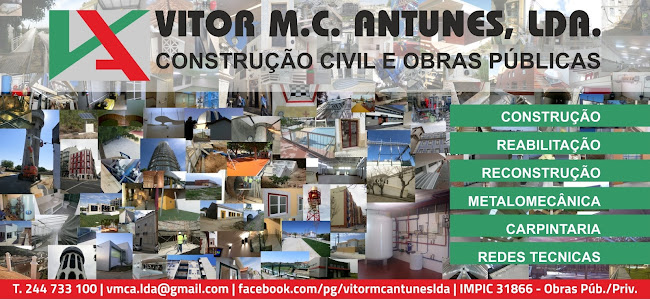 Vitor M. C. Antunes, Lda - Construção Civil e Obras Públicas - Leiria