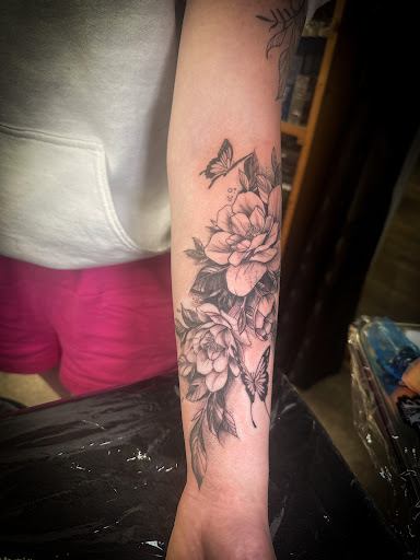 Explore fire dept tattoo ideas, creative tattoo ideas in Moweaqua, available at Fleshwound Tattoo