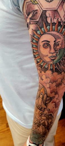 Explore compass tattoo cover up ideas, creative tattoo ideas in Royersford, available at Integrity Tattoo