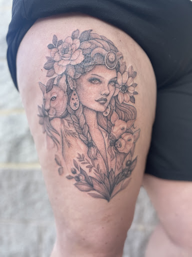 Explore mimikyu tattoo ideas, creative tattoo ideas in Sykesville, available at Foxwood Tattoo Collective