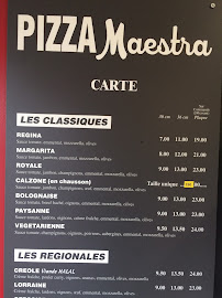 Menu / carte de Pizza Maestra à Toulouse