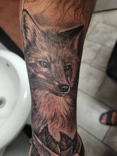 Explore harley tattoo ideas, creative tattoo ideas in Bay City, available at Electric Chair Tattoo