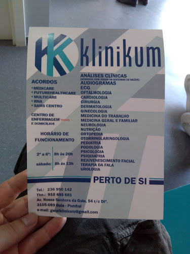 Avaliações doKlinikum em Pombal - Médico