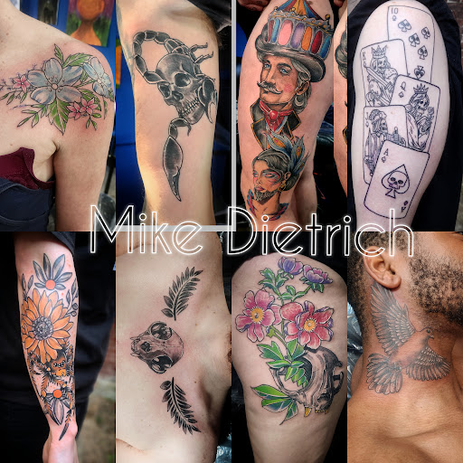 Explore red cardinal tattoo ideas, creative tattoo ideas in Butler, available at 13th Hour Tattoo and Piercing Studio