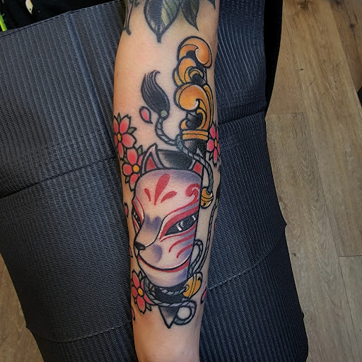 Explore american flag forearm tattoo ideas, creative tattoo ideas in Snohomish, available at Unknown Tattoo Co.