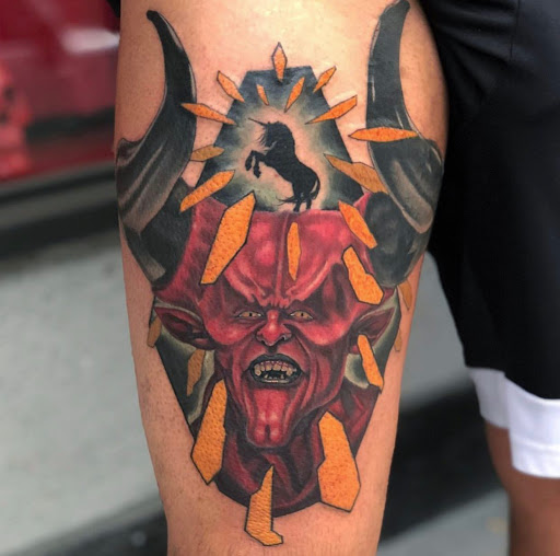 Explore mechanical sleeve tattoo ideas, creative tattoo ideas in Arabi, available at Hidden Dimension Studio