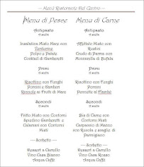 Menu / carte de Ristorante Pizzeria Del Centro da Filippo à Cuveglio