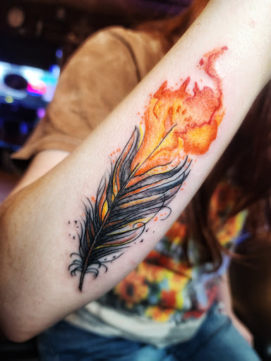 Explore bleeding heart tattoo ideas, creative tattoo ideas in Minocqua, available at Walking Arts Tattoos