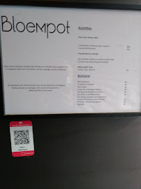 Bloempot à Lille menu