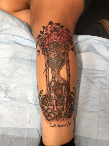 Explore hitchhiker's guide to the galaxy tattoo ideas, creative tattoo ideas in Garden Grove, available at Ashes 2 Ink Tattoo and Piercing LLC