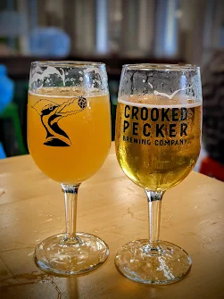 Craft beer at a brewery in Chagrin Falls Ohio