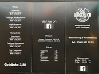 Restaurant de hamburgers Gut Bürgerlich à Tuttlingen (la carte)