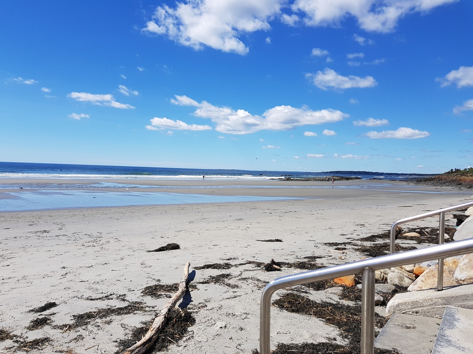 Foto de Higgins beach com areia brilhante superfície